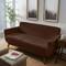 Home Details Brown Waffle Design Love Seat Furniture Slipcover